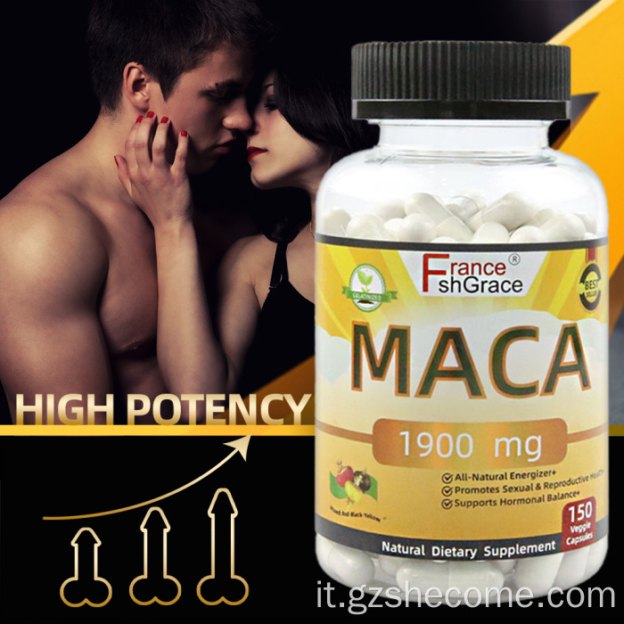 Integratore di maca biologico Capsule di radice di maca per uomini